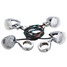 39MM Clamp Amber LED Turn Light Silver Fork 4pcs Harley - 7