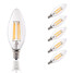 6 Pcs E12 3.5w Ac 110-130 V Dimmable Warm White Decorative - 1