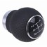 Shifter Lever Car Gear Shift Knob Black Leather 5 Speed Universal Aluminum Manual - 2