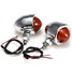 Turn Lights Bullet 12V Red Chrome Dual Pair Harley - 1