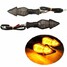 12LED Blinker Arrow Yellow Light 12V Motorcycle Turn Signal Indicators Soft Handle - 1