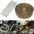 Titanium Ties Heat Wrap Exhaust Header Motor Car Kit Stainless Insulation - 2