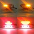 Color Motorcycle License Light Turn Signal Brake 12V White - 7