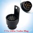 Trailer Pin Black Plastic Tirol Trailer Plug Connector Wiring 12V Tow Bar Towing - 1