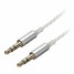 Plated 1M PTFE Teflon Silver 3.5mm Upgrade pole Cable Stereo Male to Male Audio Car AUX - 5