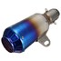 Stainless Steel Gp Motorcycle Street Bike 51mm Silver Exhaust Muffler Pipe Grilled Blue Mesh - 5