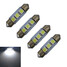 100 36mm Festoon 3x5050smd 60lm Led Car Reading 12v - 1