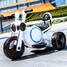 Tricycle Design LED Lights Non-Slip Scooter Baby Protective Music Electric Motorcycle Child - 4