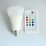 10w Controlled 800lm Ac100-240v Rgb Globe Remote Led 1 Pcs - 2