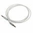 Plated 1M PTFE Teflon Silver 3.5mm Upgrade pole Cable Stereo Male to Male Audio Car AUX - 1