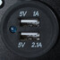 Charger DC 12-24V Voltmeter USB Socket Power Rocker Switch Panel - 5