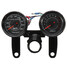 Motorcycle Black Gauge Odometer Speedometer Tachometer Universal LED Bracket - 2