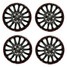 14inch Sports Universal Black Car Red Caps HUB Wheel Plastic 4pcs Trims Set of - 2