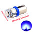 Car Blue BA9S Light License Plate Light Bulb Door LED Indicator 5SMD - 1