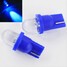 Blue Lamp DC 12V Car Auto Fog 1W 25LM Bulb Motorcycle Steel Ring Instrument 10Pcs T10 Lights - 2