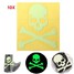 Noctilucent The Glow Motorcycle Car Bike Skull Sticker 10pcs Dark - 1