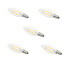 180lm Candle Bulb Cool White Edison Filament 2w Led E14 - 1