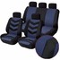 Gray 9Pcs Sedans Universal Car Blue Tirol Breathable SUV Seat Cushion Cover - 1