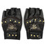 Motorcycle Half Finger Rock Leather Cycling Skull Gloves Breathable Mountain Bike - 1