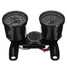 Motorcycle Black Gauge Odometer Speedometer Tachometer Universal LED Bracket - 4