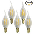 Cob E14 Kwb Vintage Led Filament Bulbs Ac 220-240 V C35 5 Pcs Edison Warm White