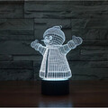 Snowman Christmas 3d Colorful Novelty Lighting Touch Dimming Christmas Light