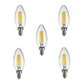 4w Edison Filament 5pcs Led Degree Candle Bulb Warm 400lm E14