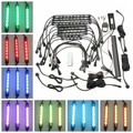 Motorcycle Auto Flexible Neon ATV 10pcs Strip Light Kit Waterproof RGB LED