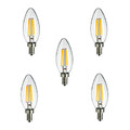 Led 4w Light Warm 5pcs Cool White Candle Bulb E14