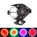 High Low Beam 4 Color LED Red Angel Eyes Fog Spot Headlights