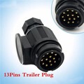 Trailer Plug Trailer Black Plastic Connector 12V Socket Tirol Tow Bar Towing