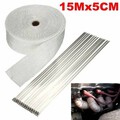 1.5mm Manifold Header Heat Wrap Exhaust Header Pipe Shields Insulation Turbo 5cm x 15M