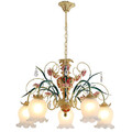 American Flowers Iron Chandelier Lamp Flower European Garden Lamp