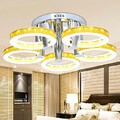 Chandelier Chrome Finish Led Acrylic Lights 90w Simple