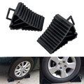 Stop Block Wheel Tyre Antislip Antiskid 2Pcs Vehicle Car Truck Tool Universal Tire Black