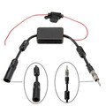 FM Radio Male Aerial Antenna Female Universal Car Signal Amplifier Booster