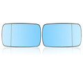 Side Heated Car Wing Mirror Glass For BMW LEFT And Right Blue E39 E46