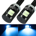 2pcs DC 12V LED Eagle Eye Lamp For Motorcycle Car Blue License Plate Light Screw Bolt