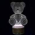 Night Light Bear Wireless Bluetooth Colorful 3d Speaker 100