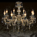 Lights Living Room 110v Crystal Cognac Color Chandelier Luxury K9