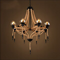 Droplight American Nostalgic 100 Retro Rope Chandelier Glass Hemp