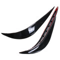 Universal Car Auto Guard Front 2pcs Black Protector Vehicle Bumper Corner Lip