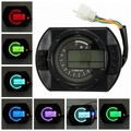 Background KMH Odometer Motorcycle LCD Digital 7 Colors Speedometer Tachometer