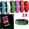 Belt 2pcs LED Reflective Arm Band Green Strap Running Night Signal Safety