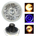 Halogen LED Halo Blue Bulb Angel Eyes Headlight 7inch H4 Driving Light