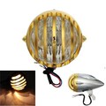 H4 Chrome 12V 35W Gold Headlight For Harley Light Motorcycle Bullet Halogen