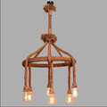 Industrial Rope Vintage Restaurant American Wind Cafe Bar Country Chandelier