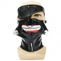 Mask PU Leather Zipper Props Adjustable Mouth