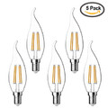 Vintage Led Filament Bulbs Cob Kwb E14 Ac 220-240 V Edison 5 Pcs