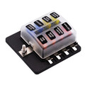 with LED Car Boat Marine 12V 24V Trike Way Blade Fuse Box Holder Warning Light